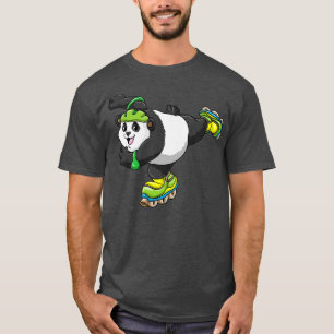 Panda als Inline-Skater mit Inline-Skaten und Helm T-Shirt
