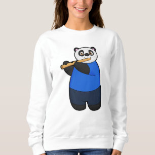 Panda als Musiker mit Flute Sweatshirt