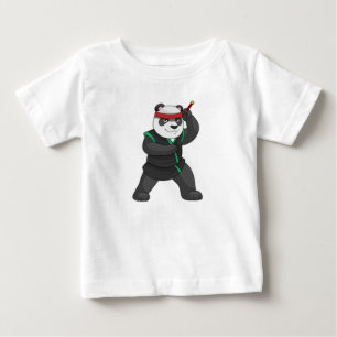 Panda als Ninja in Kostüm Baby T-shirt