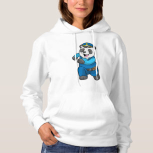 Panda als Polizeibeamter mit Polizeihelm Hoodie