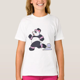 Panda als Runner beim Laufen T-Shirt