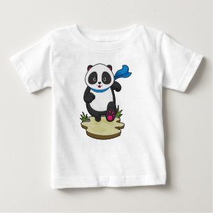 Panda als Runner mit Scarf Baby T-shirt