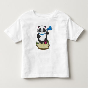 Panda als Runner mit Scarf Kleinkind T-shirt