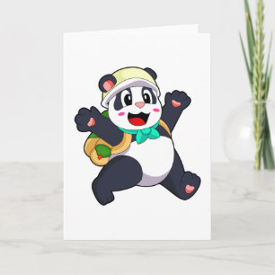 Panda als Schüler Karte