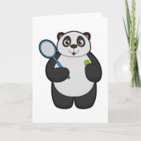 Panda als Tennisspieler mit Tennisschläger