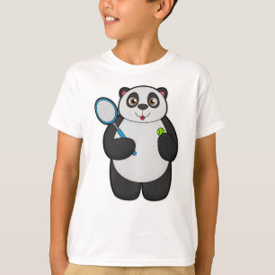 Panda als Tennisspieler mit Tennisschläger T-Shirt