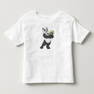 Panda als Volleyballspieler mit Volleyball Kleinkind T-shirt