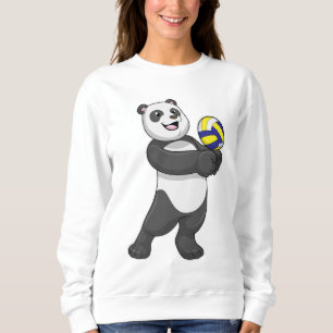 Panda als Volleyballspieler mit Volleyball Sweatshirt