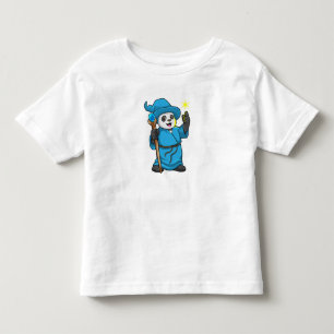 Panda als Zauberer mit Zauberstab Kleinkind T-shirt