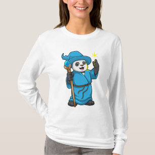 Panda als Zauberer mit Zauberstab T-Shirt