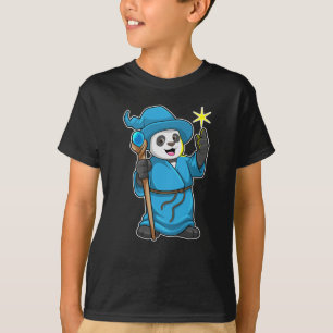 Panda als Zauberer mit Zauberstab T-Shirt