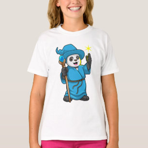 Panda als Zauberer mit Zauberstab T-Shirt