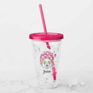 Panda am Wellness-Center addieren Ihren Namen Acryltrinkbecher