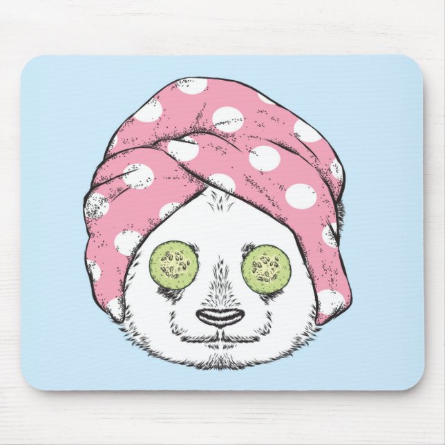 Panda am Wellness-Center Mousepad (Vorne)