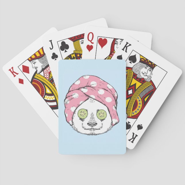 Panda am Wellness-Center Spielkarten (Rückseite)
