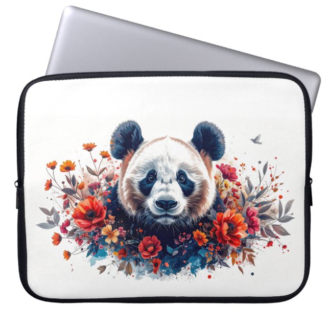 Panda Amongst Flowers Laptopschutzhülle (Vorderseite)