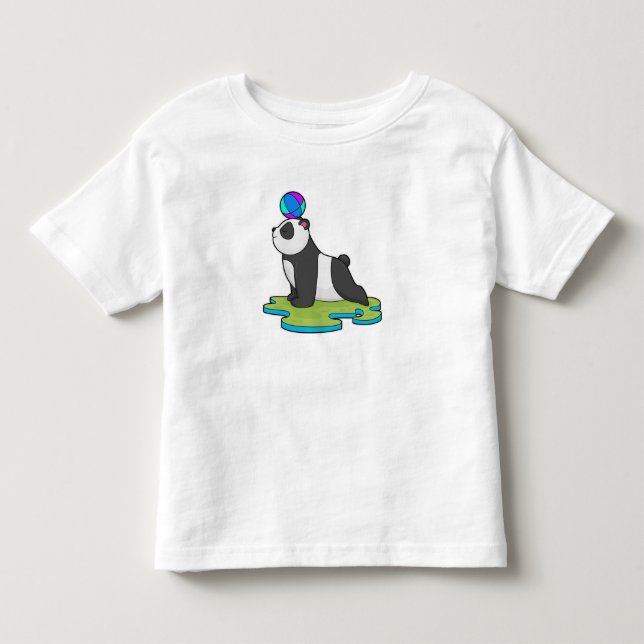 Panda an der Yoga-Fitness Kleinkind T-shirt (Vorderseite)
