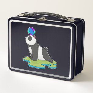 Panda an der Yoga-Fitness Metall Brotdose