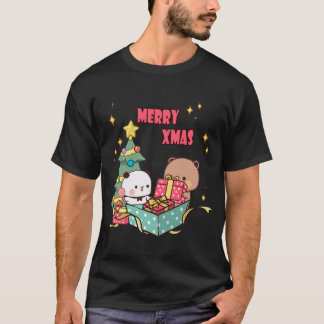 Panda and Brownie Bear Couple , fröhliche Weihnach T-Shirt
