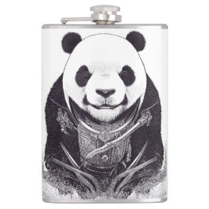 Panda Animal Wild Nature Illustration Line Epic Flachmann
