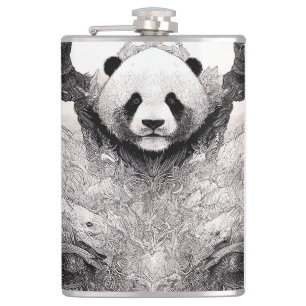 Panda Animal Wild Nature Illustration Line Epic Flachmann