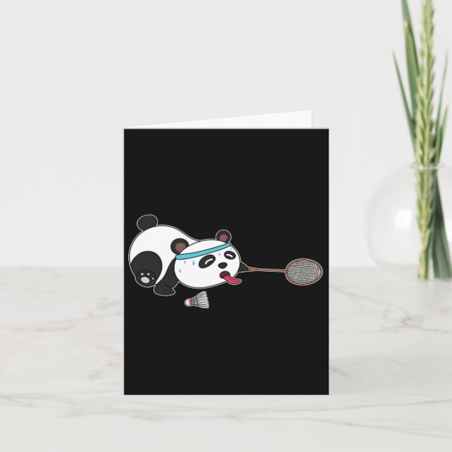 Panda Animals Badminton Shuttles Karte (Vorderseite)