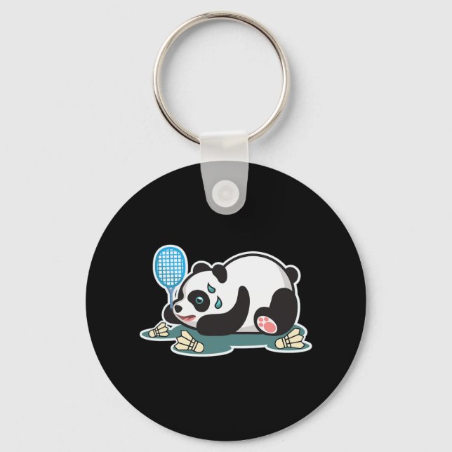 Panda Animals Badminton Shuttles Schlüsselanhänger (Vorderseite)