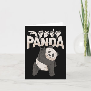 Panda-Asl-Handgeste Gehörlosigkeits- und Hörverlus Karte
