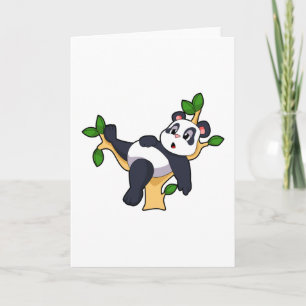 Panda auf Baum Karte