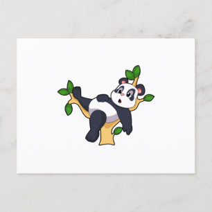 Panda auf dem Baum Postkarte
