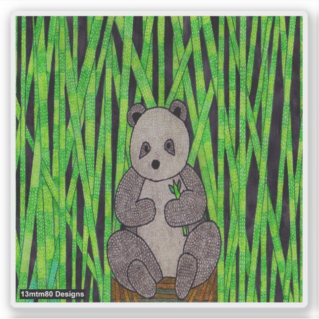 Panda - Aufkleber (Vorderseite)