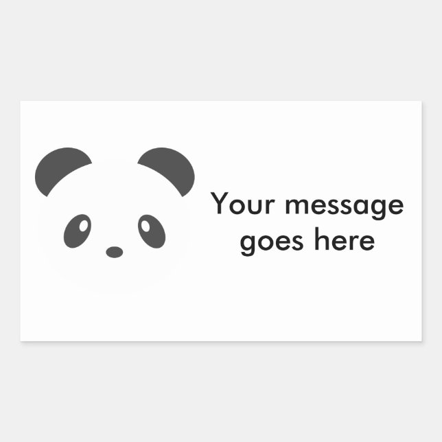 Panda-Aufkleber Rechteckiger Aufkleber (Vorderseite)