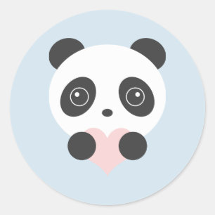 Panda-Aufkleber Runder Aufkleber