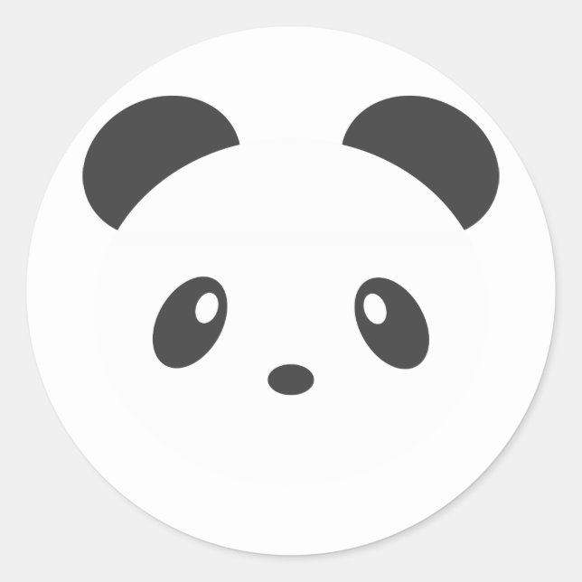 Panda-Aufkleber Runder Aufkleber (Vorderseite)