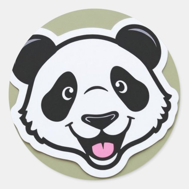 Panda-Aufkleber Runder Aufkleber (Vorderseite)