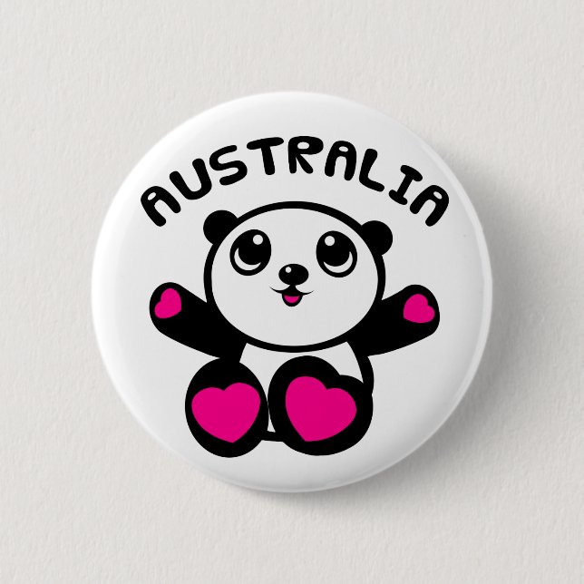 Panda Australien Button (Vorderseite)