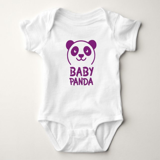 Panda Baby Bodyanzug Strampler (Vorderseite)