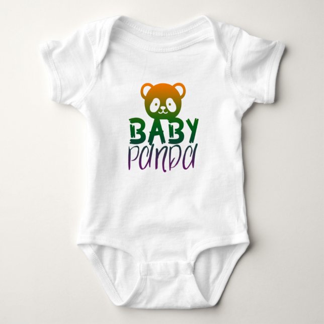 Panda Baby Bodysuit Baby Strampler (Vorderseite)