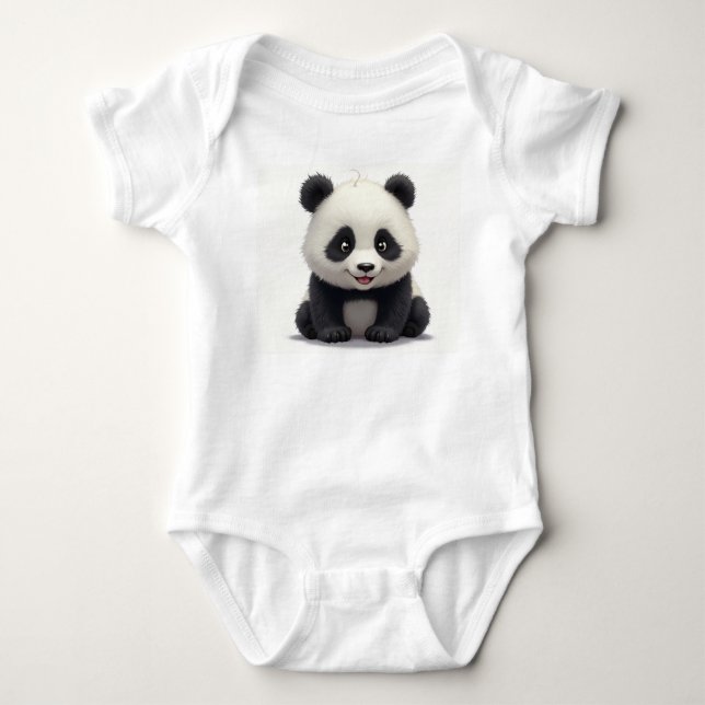 Panda Baby Bodysuit Strampler (Vorderseite)