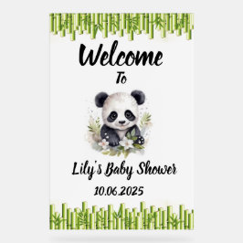 Panda Baby Duschschild. Acrylschild