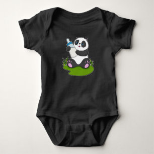 Panda Baby Flasche Milch Strampler