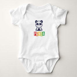 Panda Baby Jersey Bodysuit Strampler