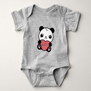 Panda Baby mit Herz-T - Shirt