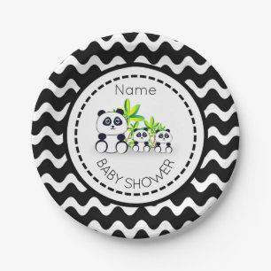 Panda Baby Shower Paper Plate Pappteller