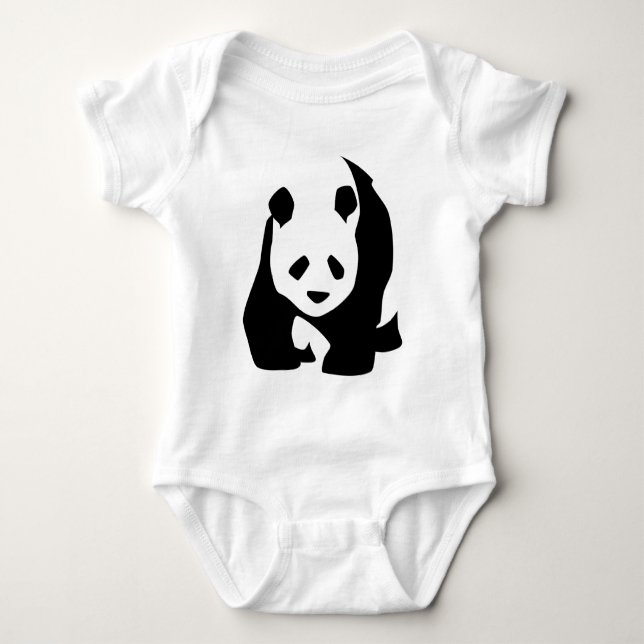 Panda Baby Strampler (Vorderseite)