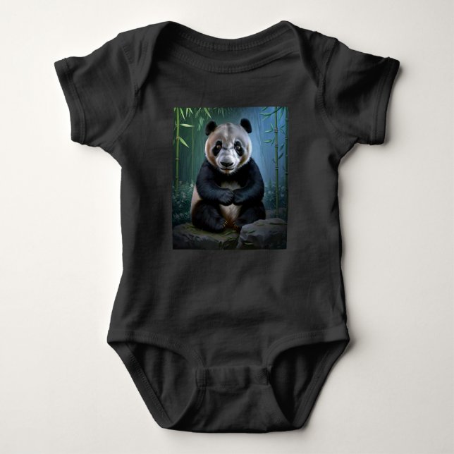 Panda Baby Strampler (Vorderseite)