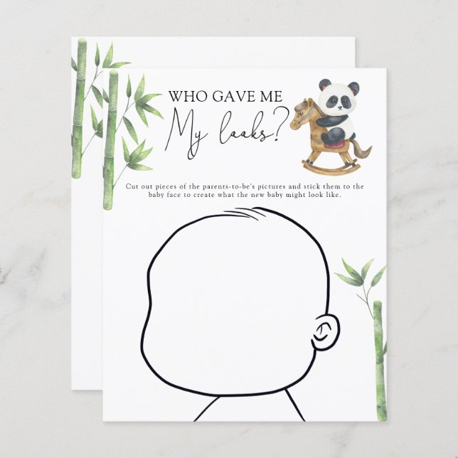 Panda Babydusche Babygesicht (Vorne/Hinten)