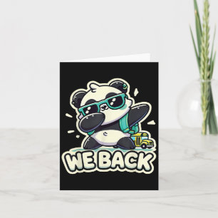 Panda Back to School Funny Cartoon Shirt Boys Girl Karte