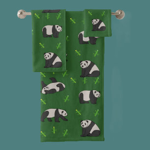 Panda Badhandtuch Set