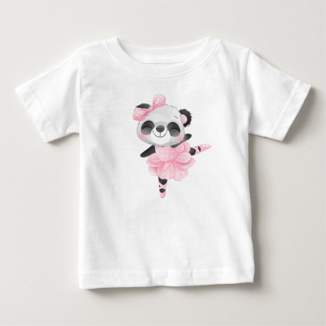 Panda Ballerina Baby T-shirt (Vorderseite)